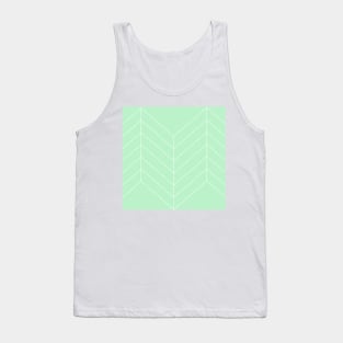 Geometric pattern lines sage green Tank Top